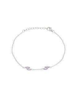Bracelet AÉLYS en Argent 925/1000 et Oxyde Violet - AE-BR6OZ0106