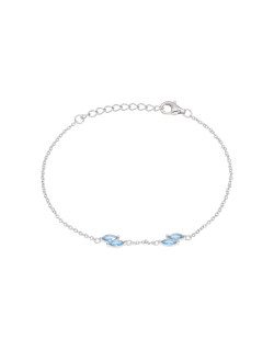 Bracelet AÉLYS en Argent 925/1000 et Oxyde Bleu - AE-BR6OZ0109
