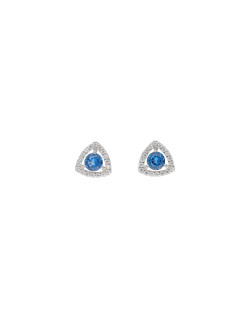 Boucles d'oreilles AÉLYS en Argent 925/1000 et Oxyde Bleu - AE-B6OZ0183