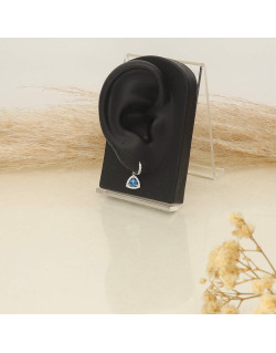 Boucles d'oreilles AÉLYS en Argent 925/1000 et Oxyde Bleu - AE-B6OZ0186