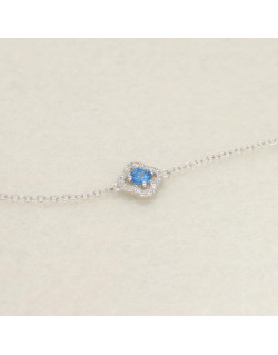 Bracelet Trèfle AÉLYS en Argent 925/1000 et Oxyde Bleu - AE-BR6OZ0113