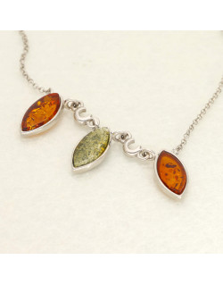 Collier AÉLYS en Argent 925/1000 et Ambre  - AE-C6AB0015