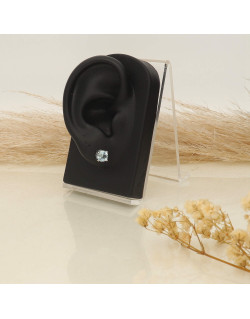 Boucles d'oreilles AÉLYS en Or 375/1000 Blanc et Topaze  - AE-B4TO0005