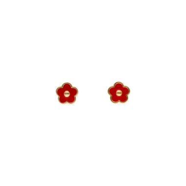 Boucles d'oreilles Fleur AÉLYS en Or 375/1000  - AE-B40120