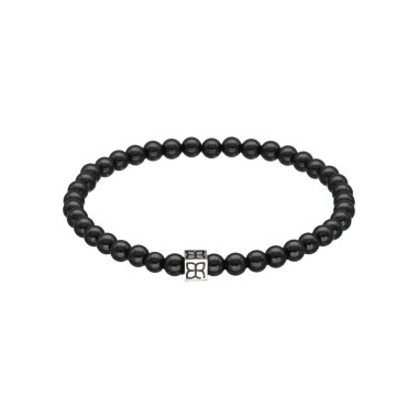 Bracelet CAIRN par ETIKA avec Agate Noire - AE-BR7AG0006