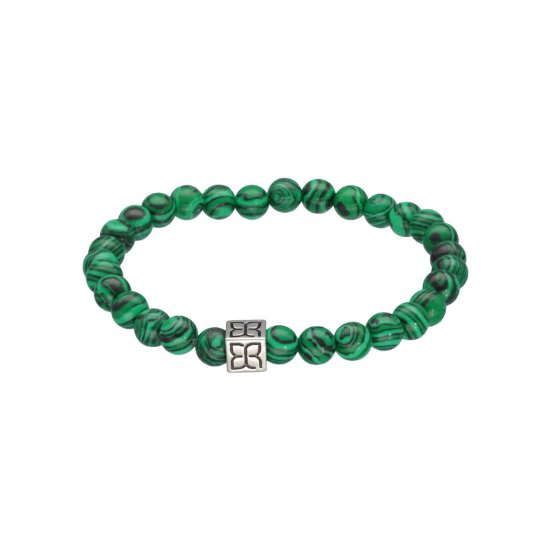 Bracelet CAIRN par ETIKA avec Malachite Verte - AE-BR7ML0006