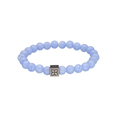 Bracelet CAIRN par ETIKA avec Agate Bleue - AE-BR7AG0021