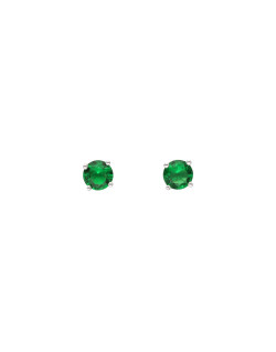 Boucles d'oreilles AÉLYS en Argent 925/1000 et Verre Vert - AE-B6OZ0207