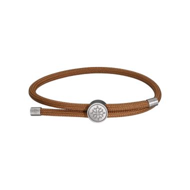 Bracelet ETIKA en Acier et Corde Camel - AE-BR70091