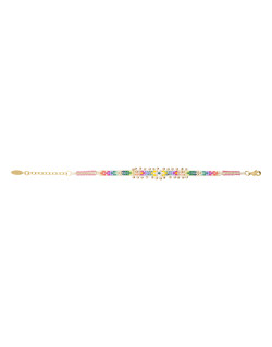 Bracelet COYOTE - HIPANEMA Multicolore en Laiton Doré avec Pierres Semi-Précieuses