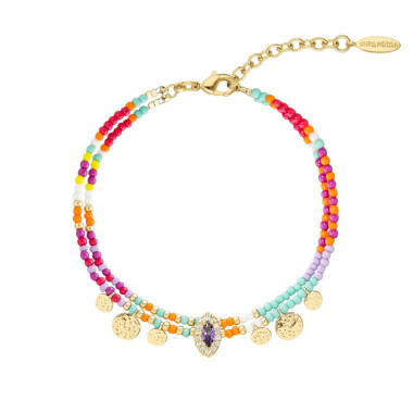 Bracelet LAGOS - HIPANEMA Multicolore en Laiton Doré et Perles
