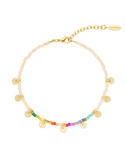 Bracelet SONORA - HIPANEMA Multicolore en Laiton Doré avec Perles de Miyuki