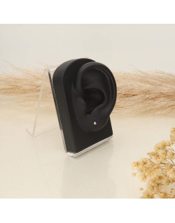 Boucles d'oreilles Boules AÉLYS en Or 375/1000 Blanc - 3 mm - AE-B40128