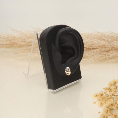 Boucles d'oreilles AÉLYS en Or 375/1000 Bicolore - AE-B40132