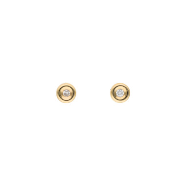 Boucles d'oreilles AÉLYS en Or 375/1000 et Diamant 0,05 carat HSI2 - AE-B4DT0017