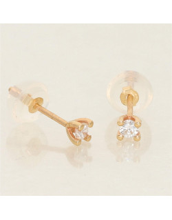 Boucles d'oreilles AÉLYS en Or 375/1000 et Diamant 0,10 carat HSI2 - AE-B4DT0018