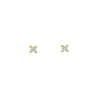 Boucles d'oreilles AÉLYS en Or 375/1000 et Diamant 0,14 carat HSI2 - AE-B4DT0023