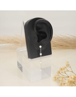 Boucles d'oreilles AÉLYS en Argent 925/1000 avec Perles Blanches - AE-B6PL0015