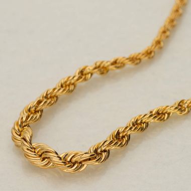 Collier AÉLYS en Or 750/1000 Maille Corde Chute 5 mm - AE-C30018