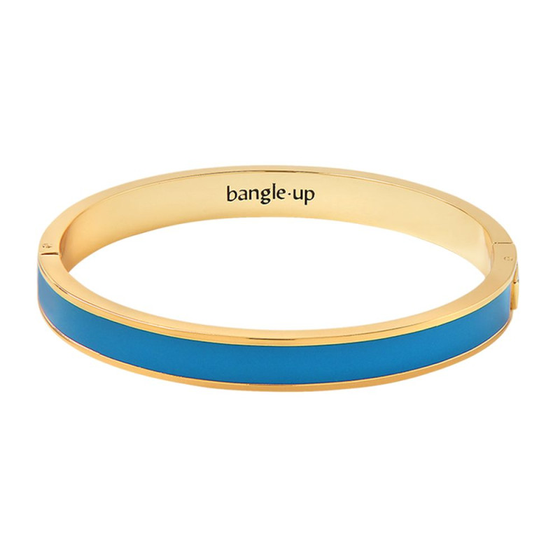 Bracelet Jonc BANGLE - BANGLE UP en Laiton Doré et Laque Colorée Bleu - BUP17B07BFA41