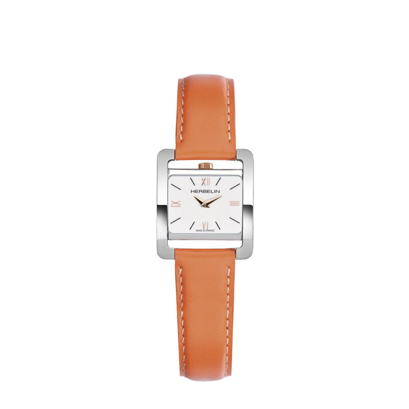 Montre V AVENUE - HERBELIN Femme Bracelet Cuir Orange - 17037TR21MD