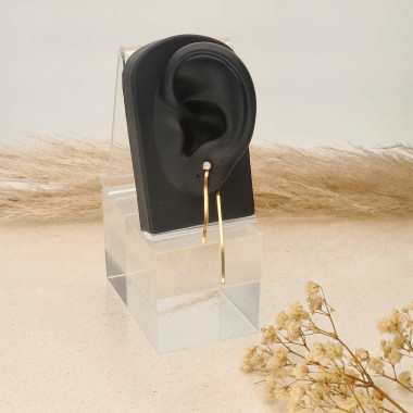 Boucles d'oreilles ETIKA en Acier Jaune avec Oxydes - AE-B7OZ0025