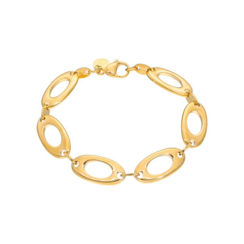Bracelet ETIKA Maillons Ovales en Acier Jaune - AE-BR70169