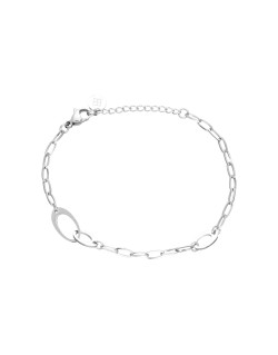 Bracelet ETIKA Mailles Forçat et Ovale en Acier  - AE-BR70173