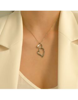 Collier pendentif Cœurs entrelacés + Carte - Cadeau pour sa petite