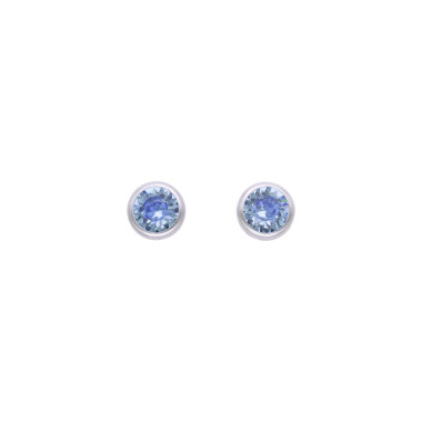 Boucles d'oreilles AÉLYS en Argent 925/1000 et Cristal Swarovski Bleu - AE-B6CS0001