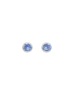 Boucles d'oreilles AÉLYS en Argent 925/1000 et Cristal Swarovski Bleu - AE-B6CS0001