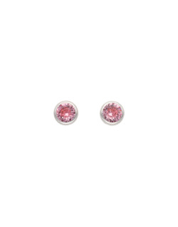 Boucles d'oreilles AÉLYS en Argent 925/1000 et Cristal Swarovski Rose - AE-B6CS0002