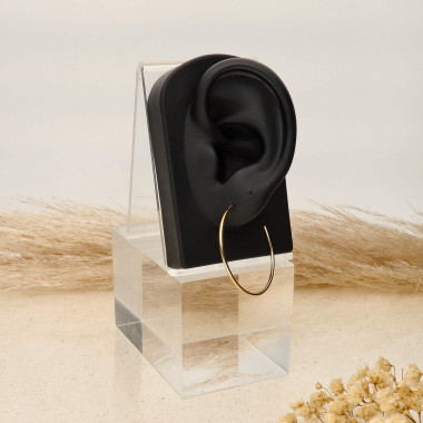 Boucles d'oreilles Créoles AÉLYS en Argent 925/1000 Jaune - 35 mm   - AE-B60216