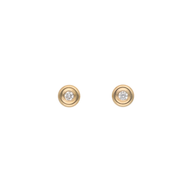 Boucles d'oreilles AÉLYS en Or 375/1000 et Diamant  0,10 carats HSI2 - AE-B4DT0030