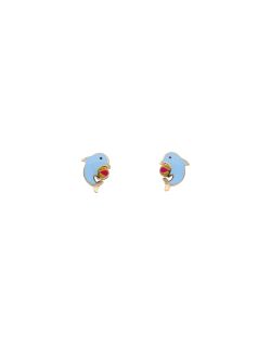 Boucles d'oreilles Dauphin AÉLYS en Or 375/1000 Multicolore - AE-B40150