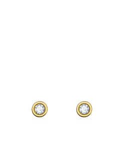 Boucles d'oreilles BRILLANT - AGATHA en Argent 925/1000 Jaune - 02390113-137-TU