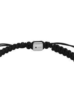 Bracelet FOSSIL Homme en Acier et Cordon Noir - JF04567040