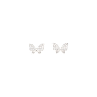 Boucles d'oreilles Papillons AÉLYS en Argent 925/1000 avec Oxydes - AE-B6OZ0238