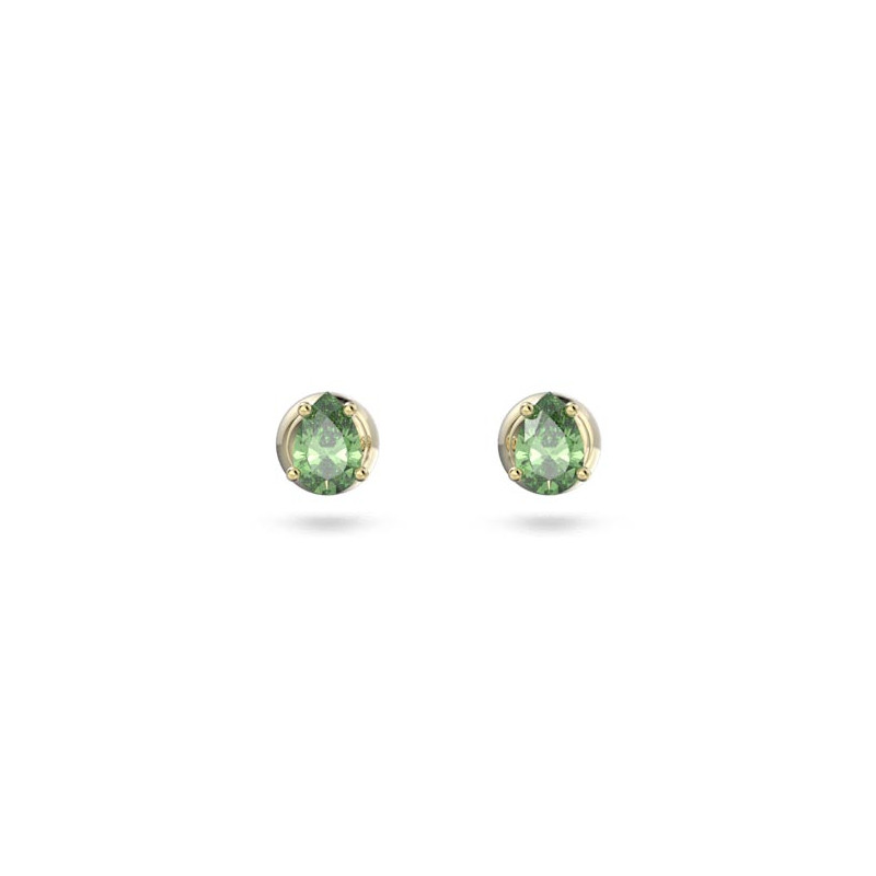 Boucles d'oreilles STILLA - SWAROVSKI en Métal Doré et Cristal Vert - 5639120