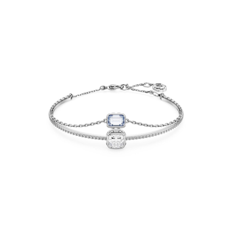 Bracelet STILLA - SWAROVSKI en Métal Blanc et Cristaux Bleu - 5668244