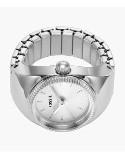 Montre Bague WATCH RING - FOSSIL Femme Bracelet Acier Gris - ES5245