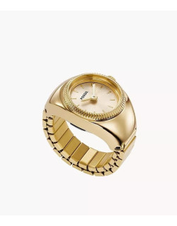 Montre Bague WATCH RING - FOSSIL Femme Bracelet Acier Doré - ES5246