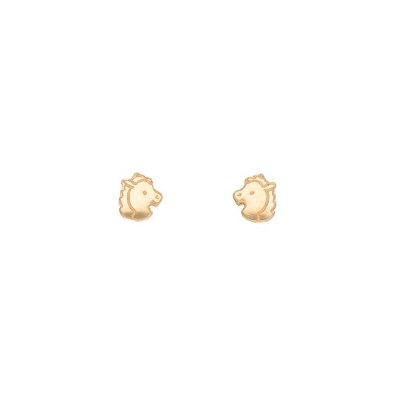 Boucles d'oreilles Cheval AÉLYS en Or 375/1000 - AE-B40174