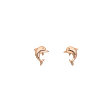 Boucles d'oreilles Dauphin AÉLYS en Or 375/1000 Rose - AE-B40189