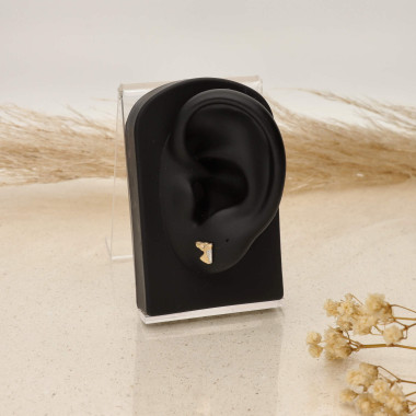 Boucles d'oreilles Cheval AÉLYS en Or 750/1000 Bicolore - AE-B30005