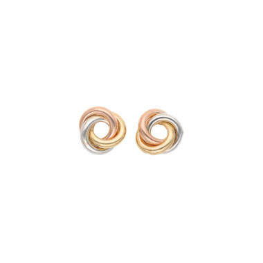 Boucles d'oreilles AÉLYS en Or 375/1000 Tricolore - AE-B40197