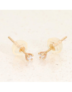 Boucles d'oreilles AÉLYS en Or 375/1000 et Diamant 0,06 carat HSI2 - AE-B4DT0035