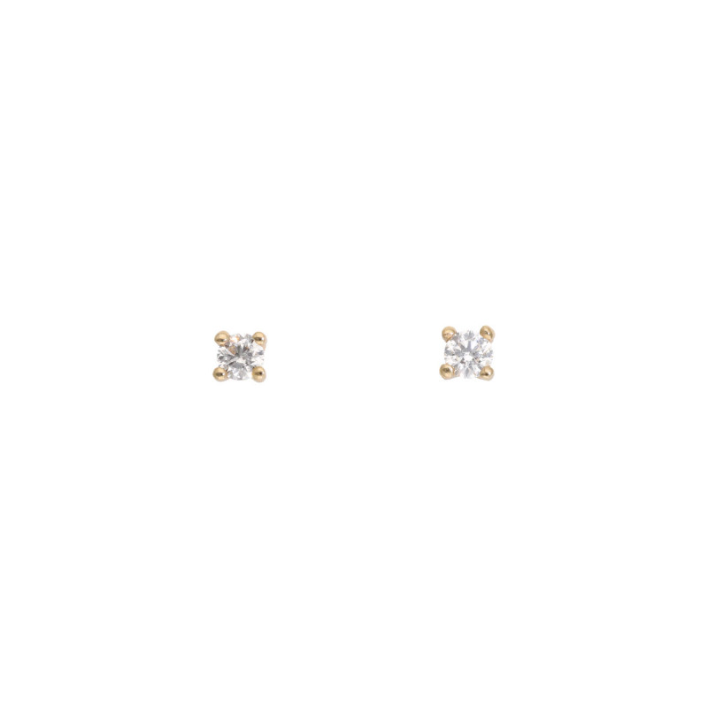 Boucles d'oreilles AÉLYS en Or 375/1000 et Diamant 0,2 carat HSI2 - AE-B4DT0036