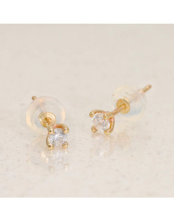 Boucles d'oreilles AÉLYS en Or 375/1000 et Diamant 0,2 carat HSI2 - AE-B4DT0036