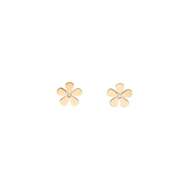 Boucles d'oreilles Fleur AÉLYS en Or 375/1000 et Oxyde - AE-B4OZ0084